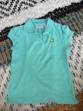 Masters Girls' Mint Polo Top with Embroidered Logo